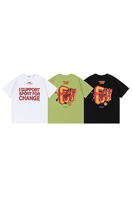 オフホワイト 新しいファッションルーズバージョンの半袖Tシャツ