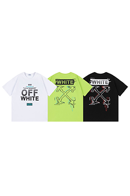 オフホワイトコピー 新しいルーズロゴプリント半袖Tシャツ