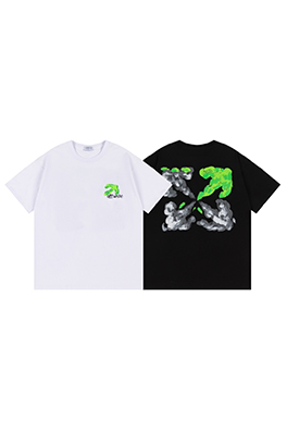 オフホワイト 新しいクラシックなゆったりとした半袖Tシャツ