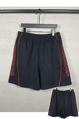 バレンシアガ パリのアルファベット左右刺繍サイドボーンステッチロープショーツ