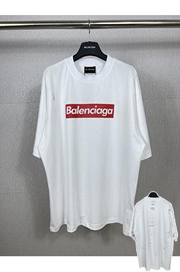 BALENCIAGA (バレンシアガ) バックロゴ刺繍 クルーネック 半袖 T