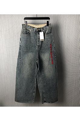 バレンシアガ新しいBaggyダークブルーデニムパンツ