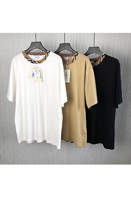 バーバリー チェック柄のコットン半袖Tシャツ