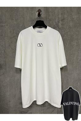 ヴァレンティノコピー 新しいロゴの文字プリント半袖Tシャツ