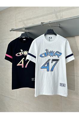 ディオールコピー グラデーション刺繍ハミルトンコラボ半袖Tシャツ