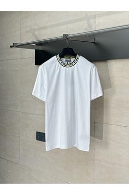 ディオール 新しいコラボレーションジャカードスレッドネック半袖Tシャツ