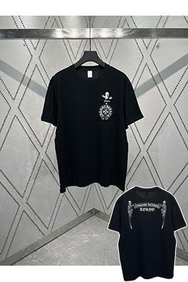クロムハーツコピー トレンディなトカゲの家族写真プリント半袖Tシャツ