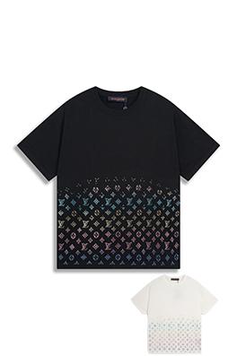 ルイヴィトンスーパーコピー 新しいホットドリルニット半袖Tシャツ