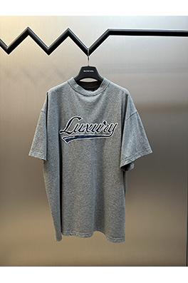 バレンシアガ ファッションアップリケアルファベット刺繍半袖Tシャツ