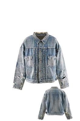 SAINT MICHAEL x BERBERJIN 古い穴の開いたジーンズ