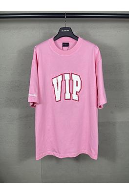 バレンシアガ 胸の VIP アルファベットパッチ刺繍ロゴ半袖Tシャツ