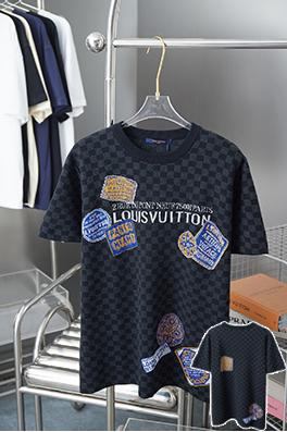 【上質感♪】Louis Vuitton ダミエ ジャカード 半袖 セーター ルイヴィトン 新作 Lv ニットジャカードダミエ柄半袖Tシャツ