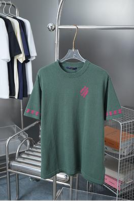 ルイヴィトン ファッション刺繍 Lv ニット文字ロゴ半袖Tシャツ