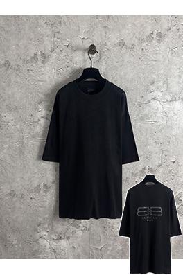 バレンシアガ Balenciaga バックダブルBホットドリル半袖Tシャツ