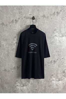 バレンシアガコピー Balenciaga wifi 520 限定植毛プリント半袖Tシャツ
