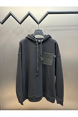 ロエベ 胸に Loewe ロゴのレザーロゴパーカー