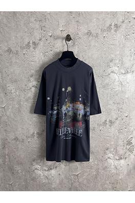バレンシアガ Balenciaga ファッショナブルな街の夜景半袖Tシャツ