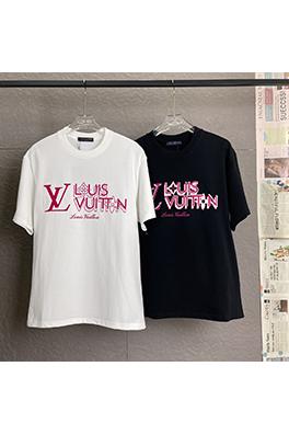 ルイヴィトン 新しい立体ゴム文字ロゴプリント半袖Tシャツ