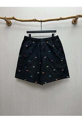 グッチ ファッションブラックGGコットンチェック柄ショートパンツ