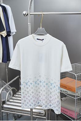 ルイヴィトンコピー 新しいホットドリルジャカードニット半袖Tシャツ