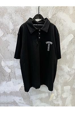 クロムハーツ サンスクリットプリント半袖ポロシャツ