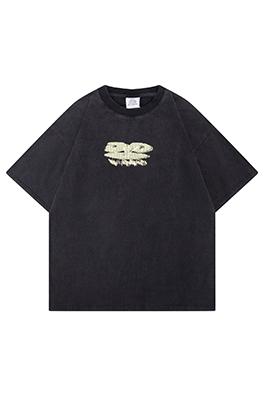ヴェトモン 新しいDVDプリントウォッシュ古い半袖Tシャツ