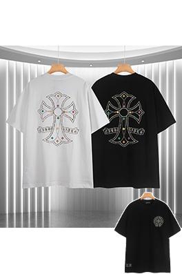 クロムハーツ 新しい刺繍ハードウェア半袖Tシャツ