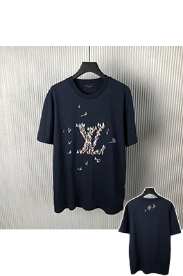 ルイヴィトン 新しい刺繍ファッション綿半袖Tシャツ