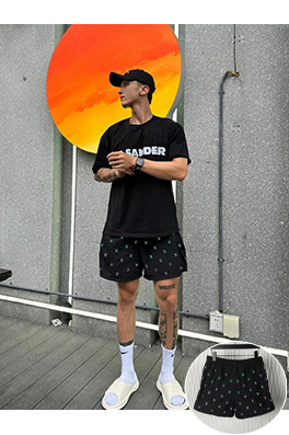 ルイヴィトン 新しい BLASON グラデーション刺繍ビーチショーツ