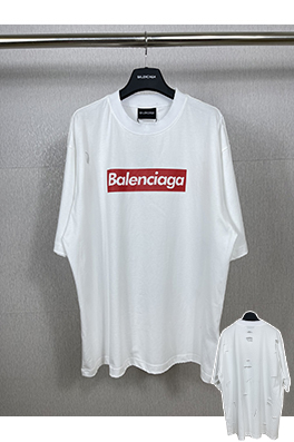 バレンシアガプリント半袖Tシャツ