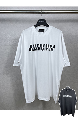バレンシアガ間違った文字ロゴプリントウォッシュ半袖Tシャツ