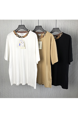 バーバリー チェック柄のコットン半袖Tシャツ