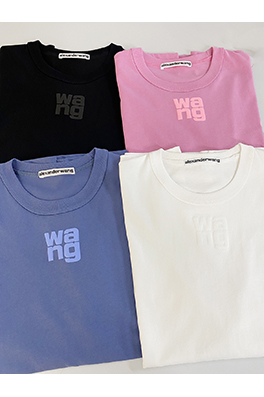 アレキサンダーワン 新しいフォームフォント半袖Tシャツ