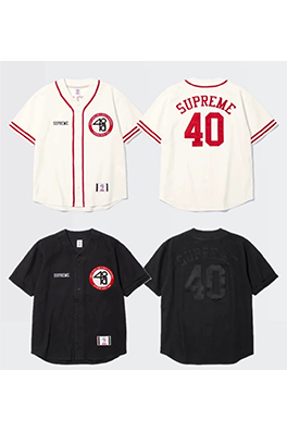 Supreme x 40 Acres コラボコレクションSS25 Twill Baseball Jersey 半袖ベースボールジャージ