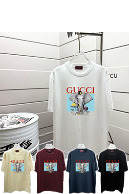 グッチスーパーコピー ファッションプリント半袖Tシャツ