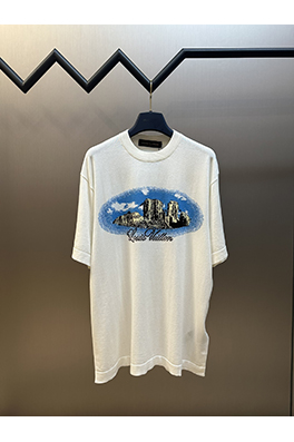ルイヴィトンコピー 小島ジャカードニット半袖Tシャツ