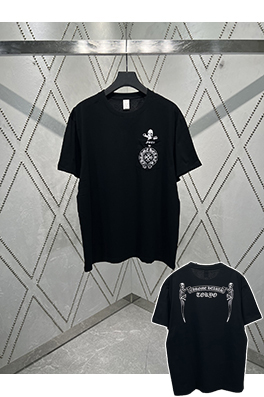 クロムハーツコピー トレンディなトカゲの家族写真プリント半袖Tシャツ