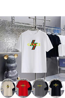 グッチ プリントラウンドネック半袖Tシャツ