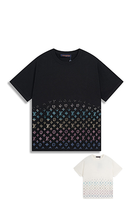 ルイヴィトンスーパーコピー 新しいホットドリルニット半袖Tシャツ