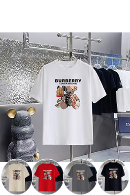 バーバリー プリントラウンドネック半袖Tシャツ