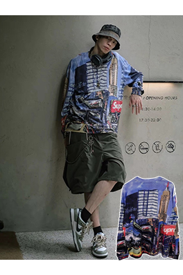 SUPREME SS25 SKYLINE SEQUIN L/S TOP 薄手で快適な長袖シャツ