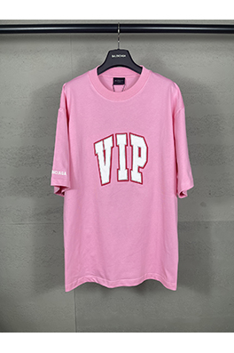 バレンシアガ 胸の VIP アルファベットパッチ刺繍ロゴ半袖Tシャツ