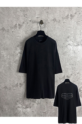 バレンシアガ Balenciaga バックダブルBホットドリル半袖Tシャツ