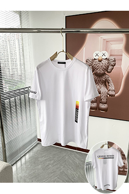 クロムハーツコピークラシックロゴプリントラウンドネックTシャツ