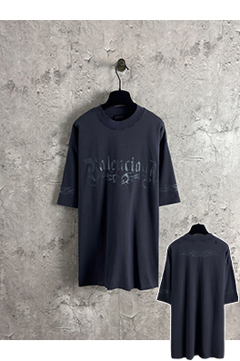 バレンシアガ Balenciaga 新しいトーテム愛の落書き破壊半袖Tシャツ