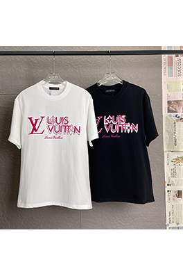 ルイヴィトン 新しい立体ゴム文字ロゴプリント半袖Tシャツ