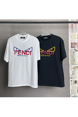 フェンディコピー 新しいオリジナルメンズカジュアル半袖Tシャツ