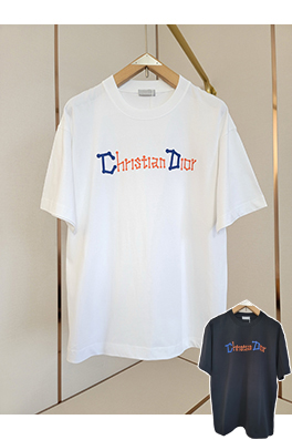 ディオールコピー ファッション個性アルファベットロゴ半袖Tシャツ