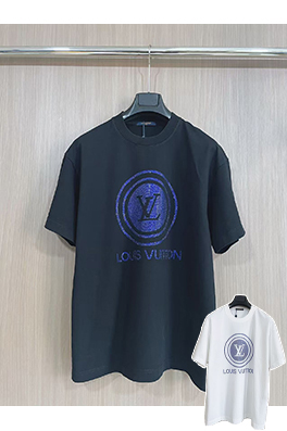 ルイヴィトンコピー ファッションホットドリルロゴ半袖Tシャツ