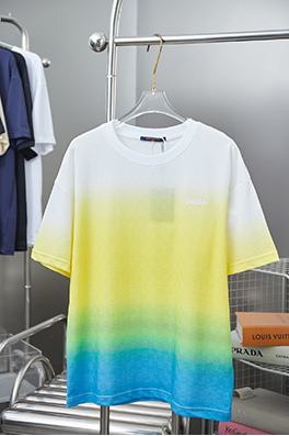 ルイヴィトン 新しいチェック柄ジャカード刺繍半袖Tシャツ